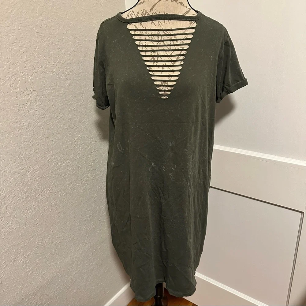Torrid Mini Jersey Destructed Front T-Shirt Dress